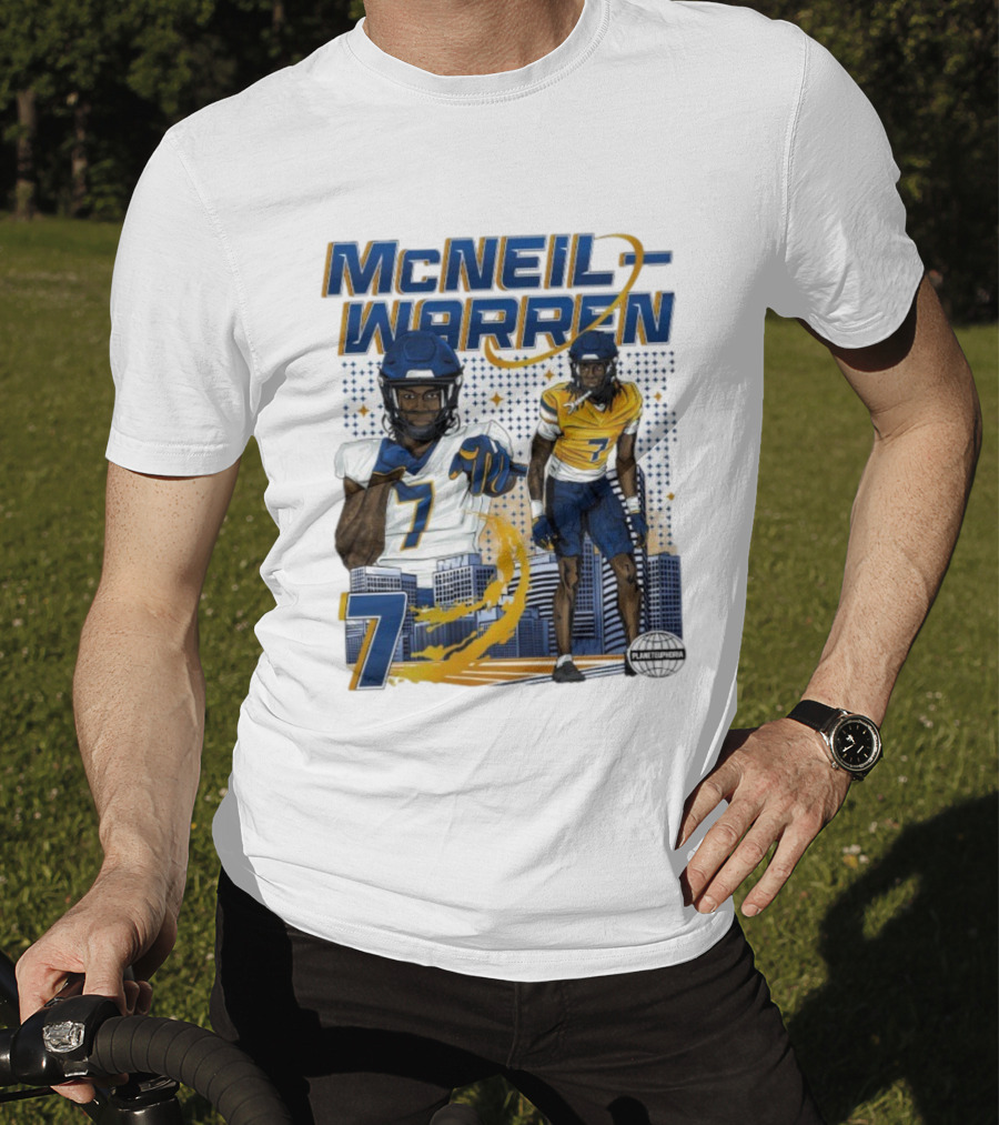 McNeil-Warren Number 7 Planet Euphoria Football Cityscape T-Shirt