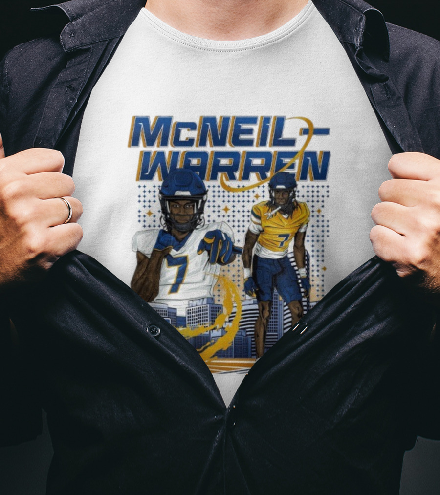 McNeil-Warren Number 7 Planet Euphoria Football Cityscape T-Shirt