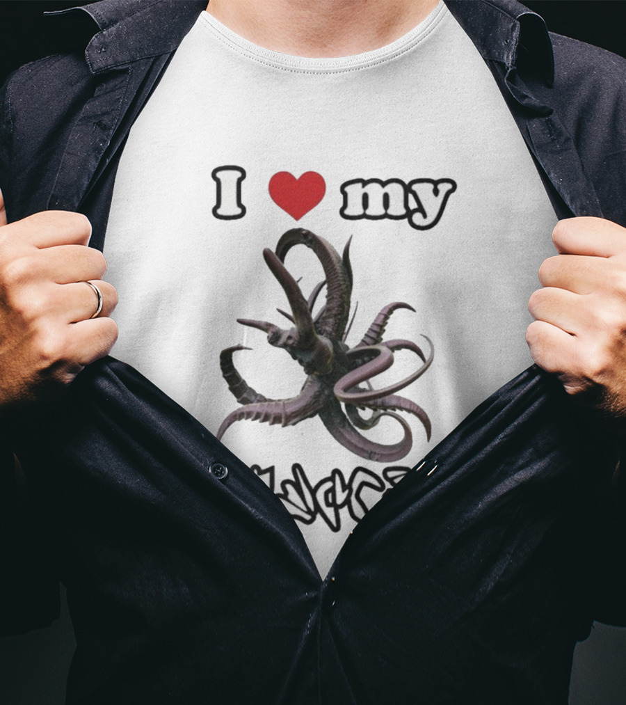 I Love My Tentacled Alien Creature T-Shirt