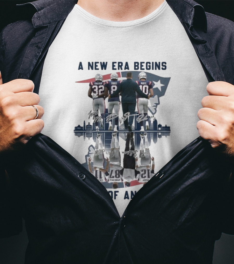 A New Era Begins End Of An Era New England Patriots Signatures T-Shirt