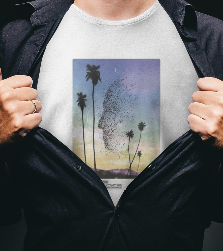 STS9 Nov 21 22 2025 The Bellwether Los Angeles CA Palm Trees And Birds Sky Scene T-Shirt