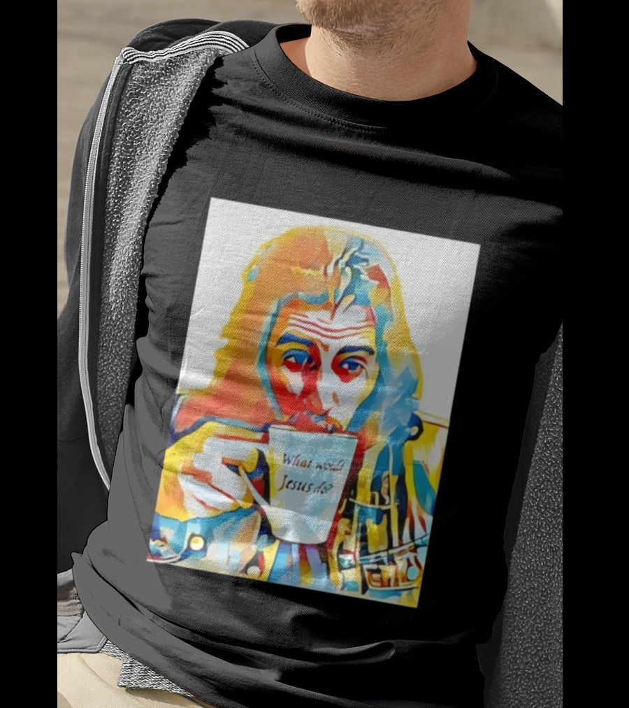 Jonathan Roumie What Would Jesus Do Wwjd Colorfully Illustrated T-Shirt
