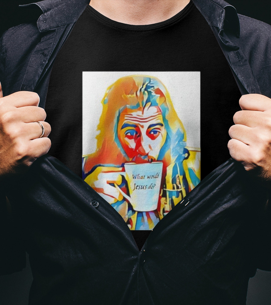 Jonathan Roumie What Would Jesus Do Wwjd Colorfully Illustrated T-Shirt
