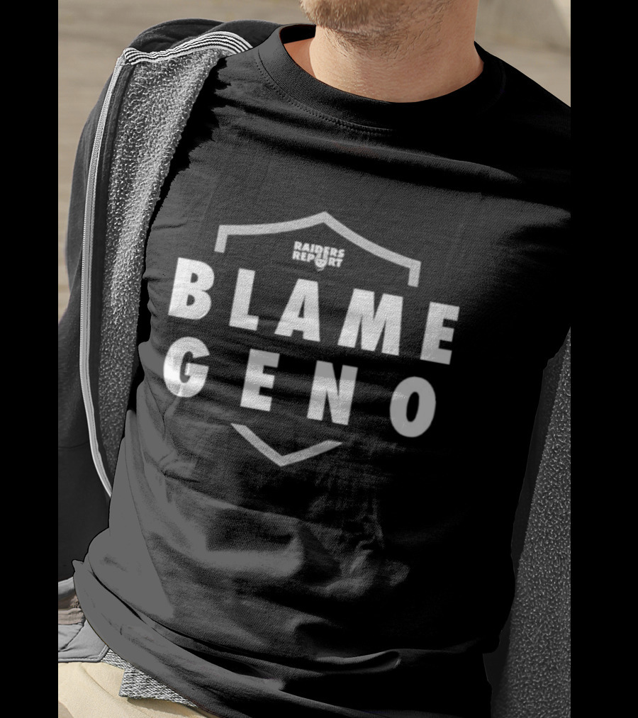 Las Vegas Raiders Blame Geno NFL Fan Tribute T-Shirt