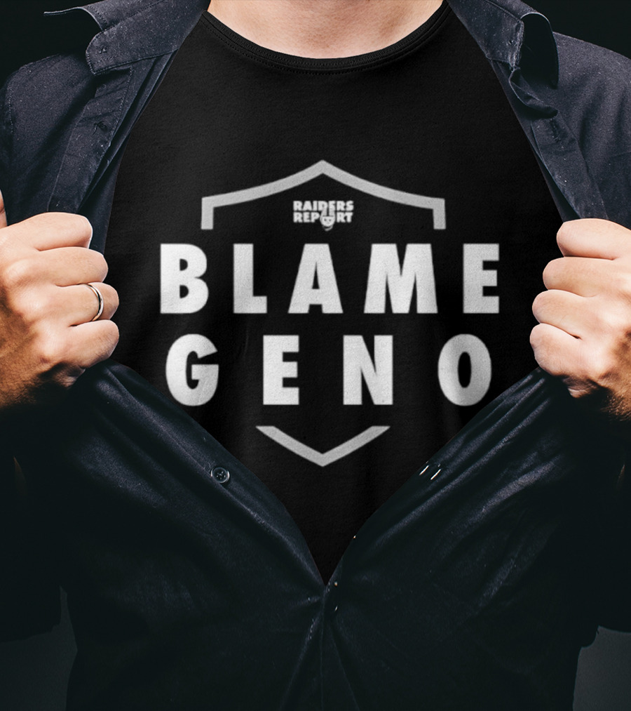 Las Vegas Raiders Blame Geno NFL Fan Tribute T-Shirt
