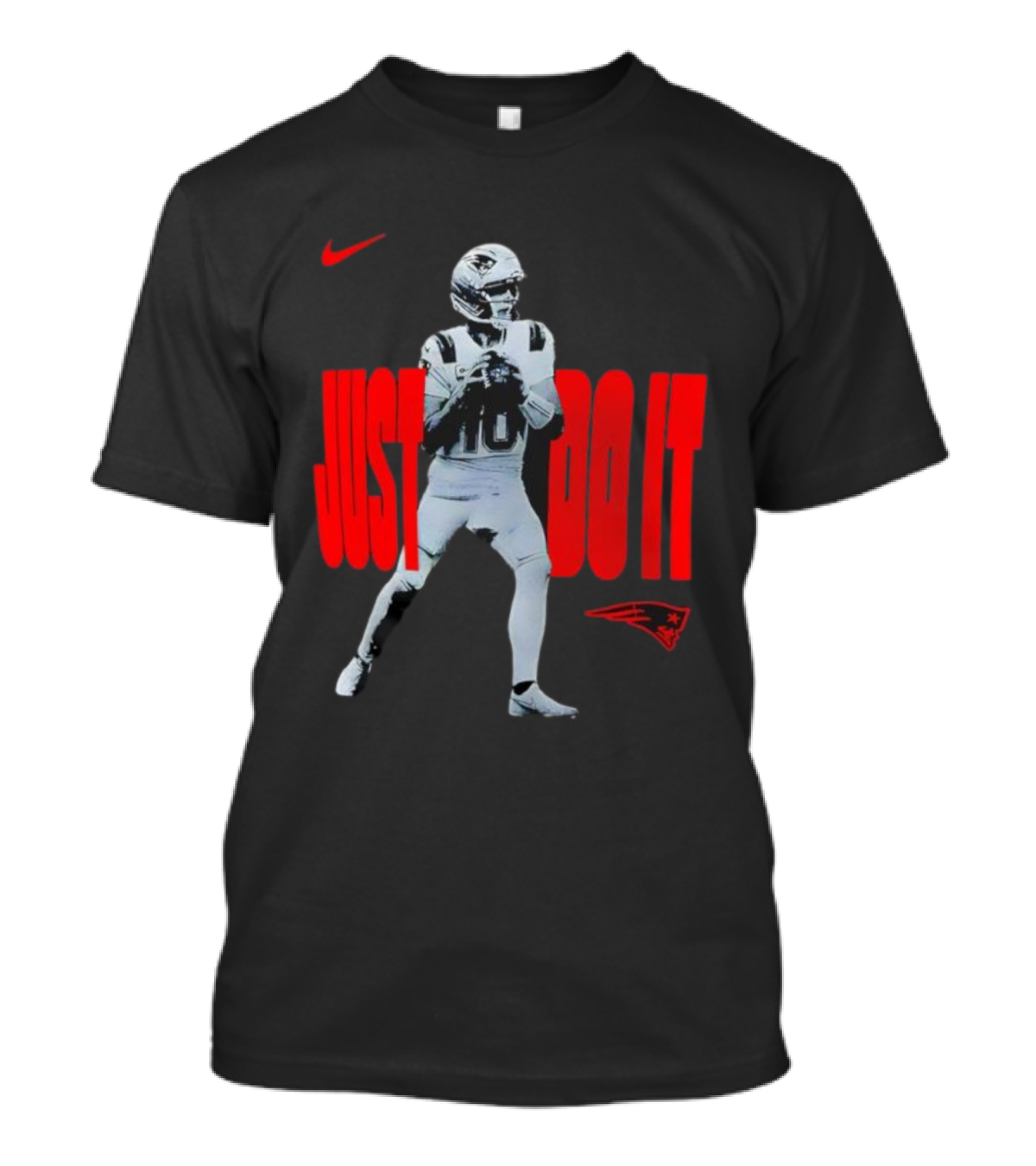 New England Patriots Drake Maye 2025 Just Do It Nike Football T-Shirt