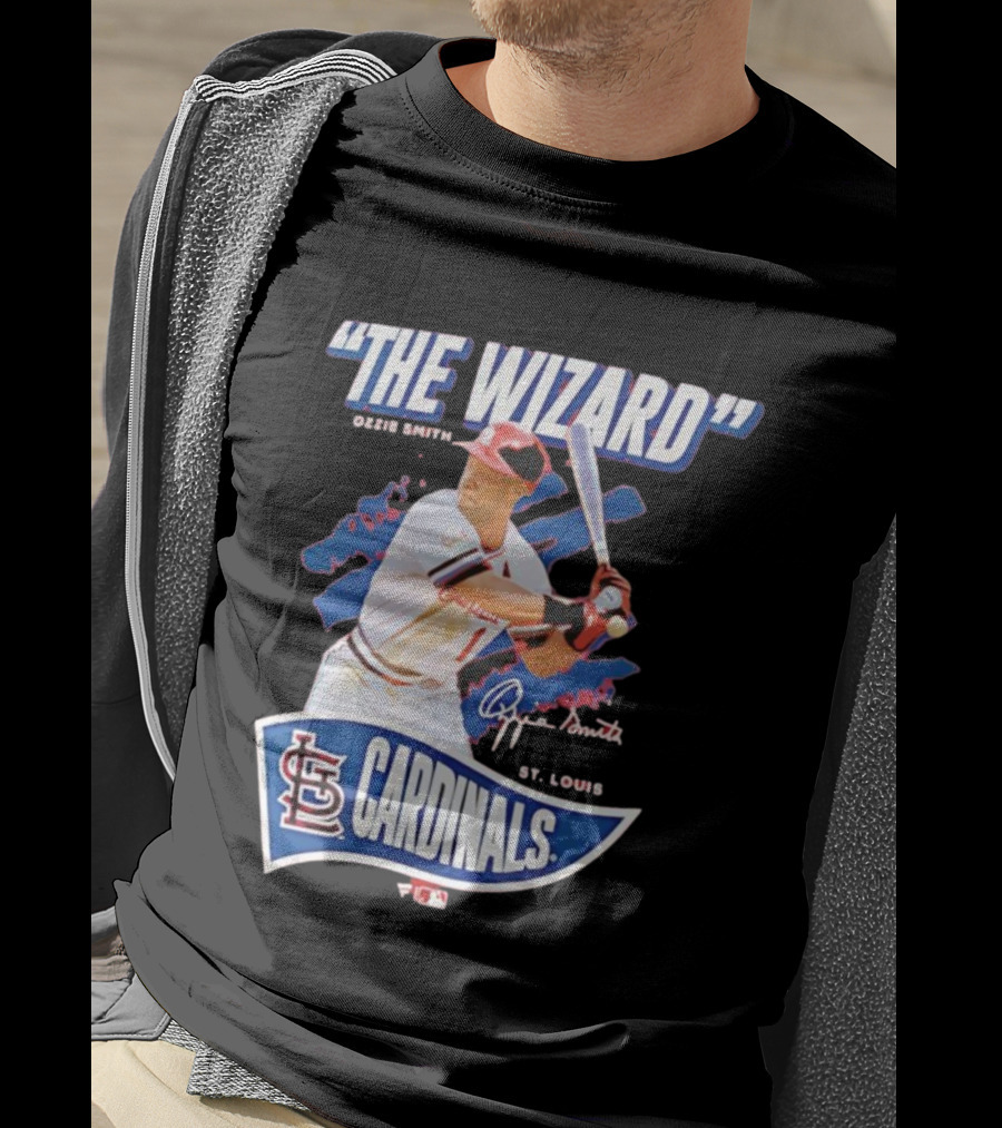 The Wizard Ozzie Smith St. Louis Cardinals Signature T-Shirt