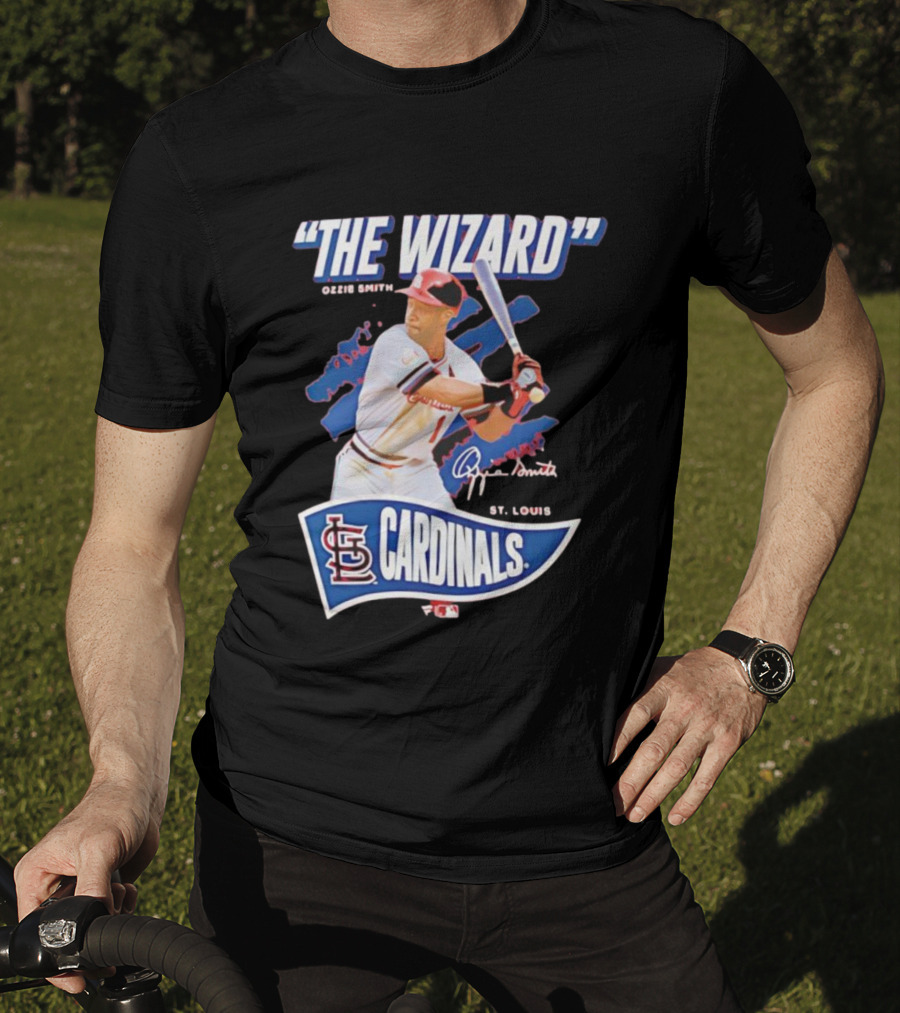 The Wizard Ozzie Smith St. Louis Cardinals Signature T-Shirt