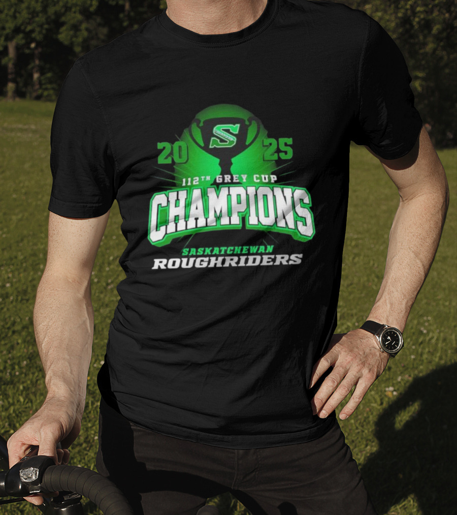 Saskatchewan Roughriders 2025 112th Grey Cup Champions Logo T-Shirt