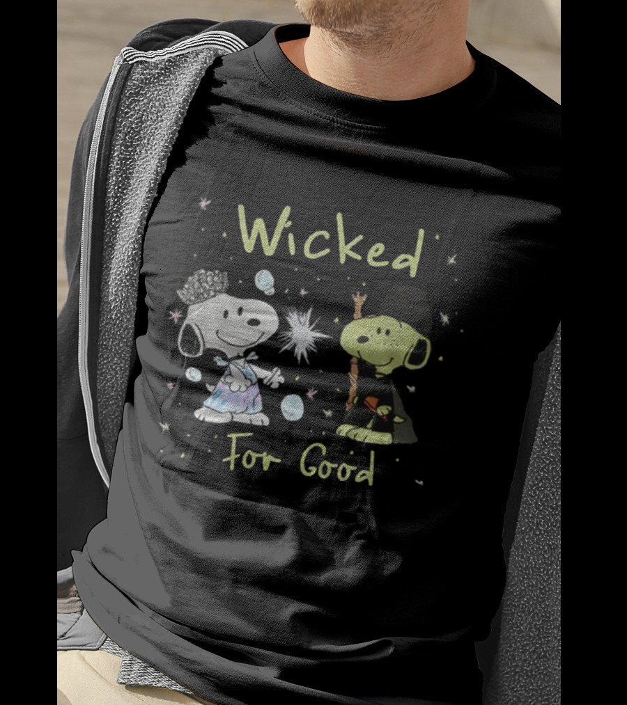 Snoopy Wicked Wicked For Good Peanuts Halloween Costume Theme T-Shirt