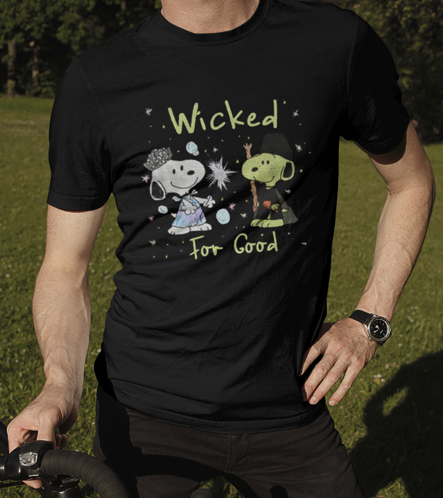 Snoopy Wicked Wicked For Good Peanuts Halloween Costume Theme T-Shirt
