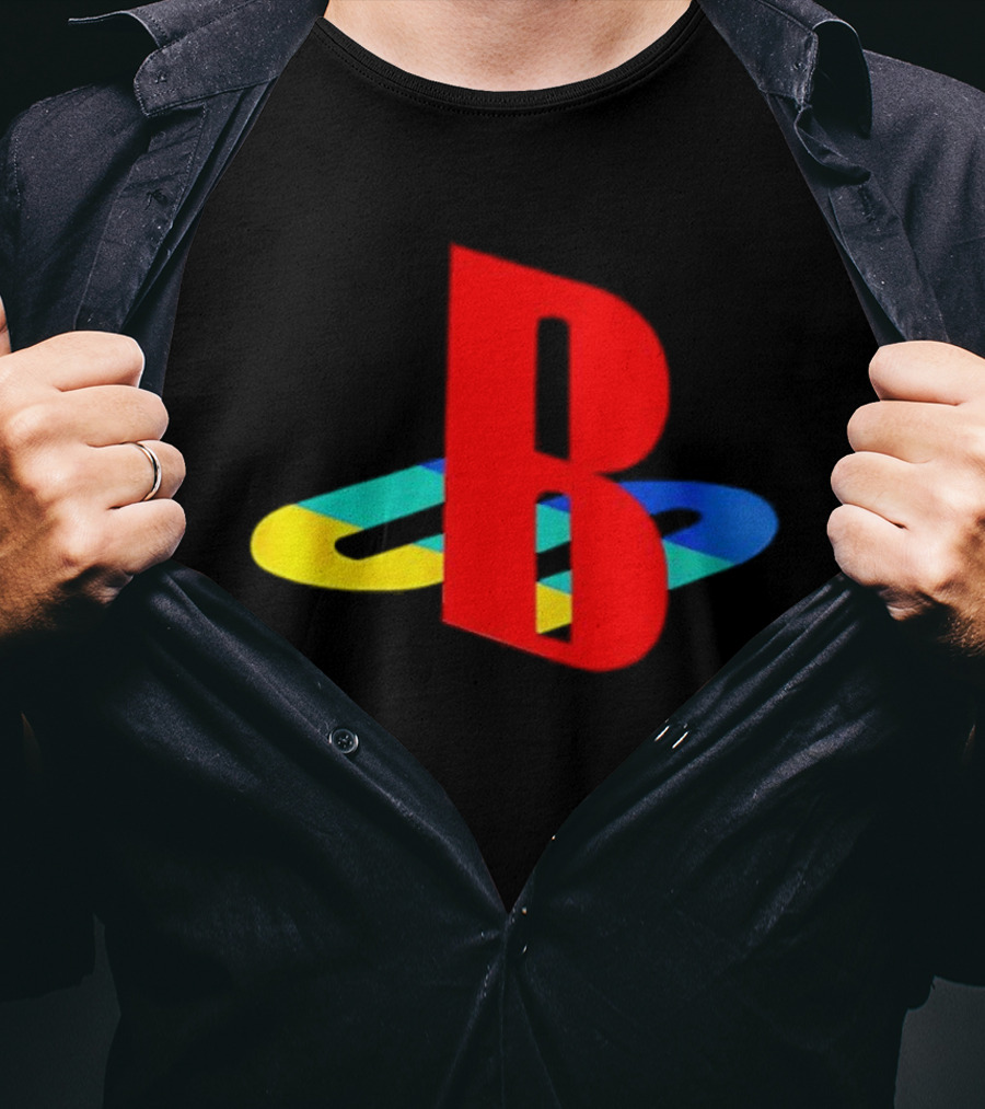 The StepBros 3 Deluxe Edition PlayStation Inspired B Logo T-Shirt