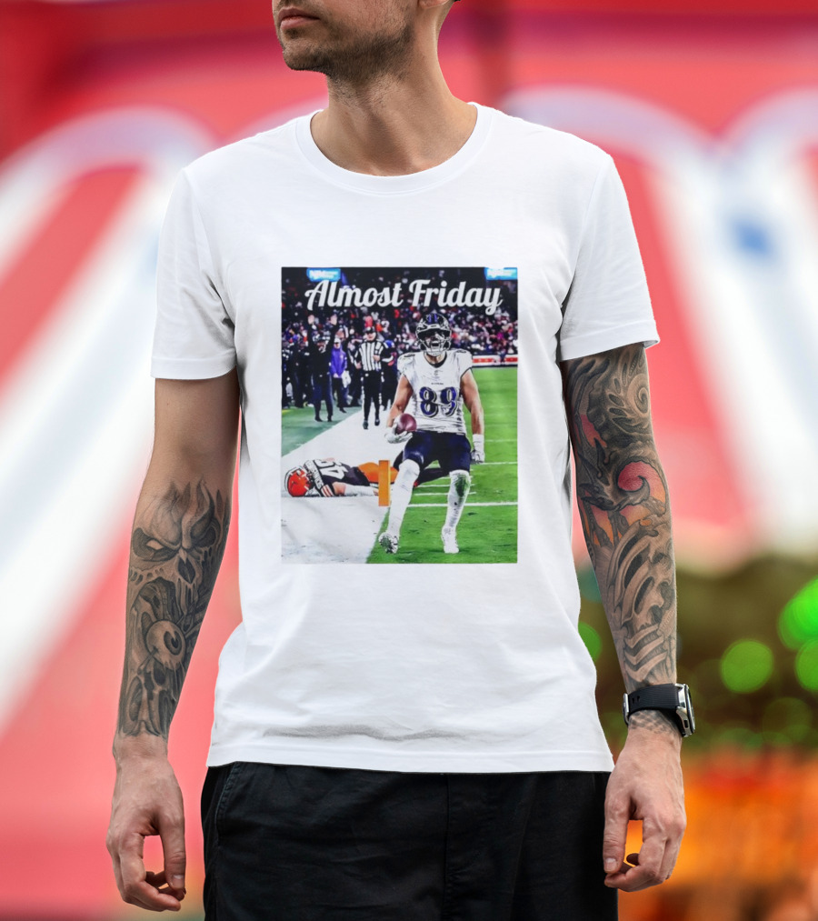 Almost Friday Mark Andrews Touchdown Celebration Ravens 89 T-Shirt