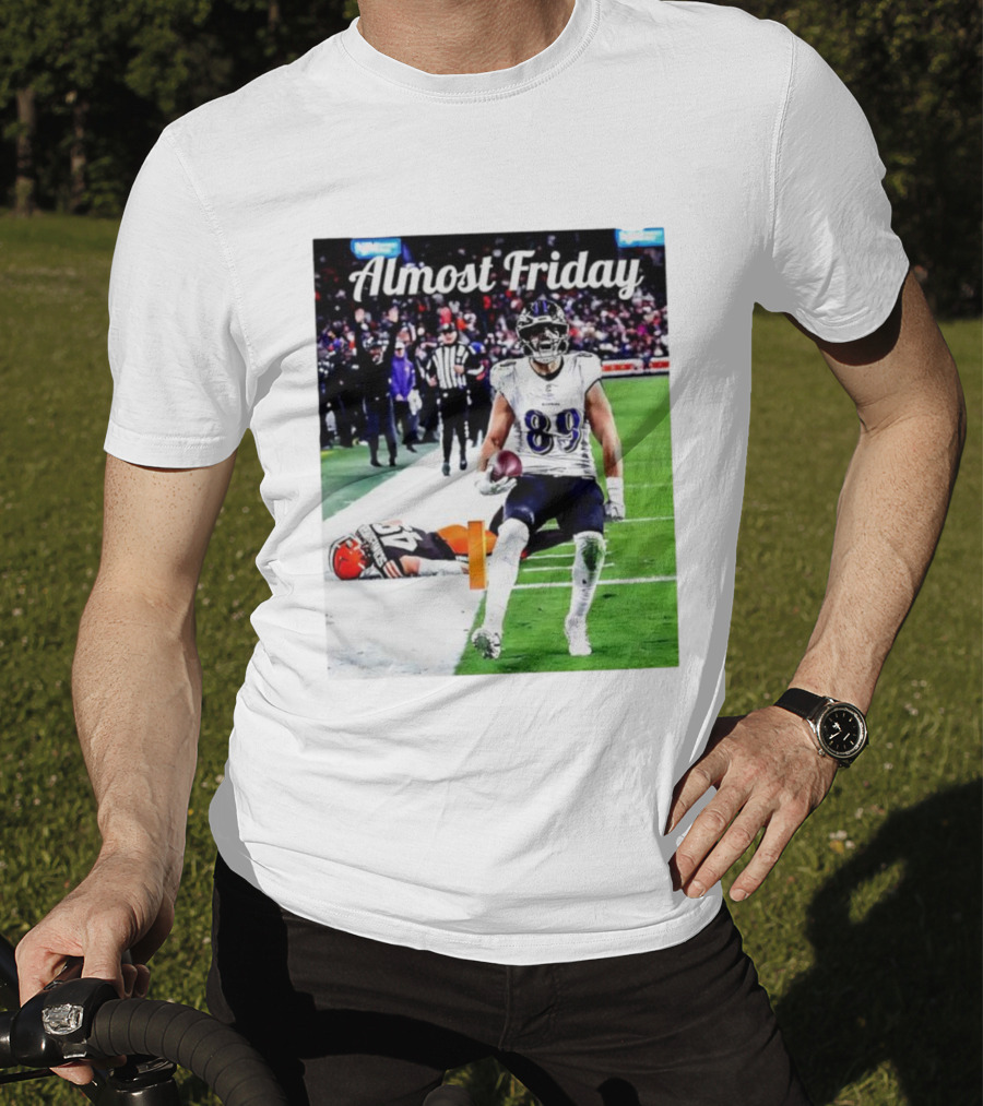 Almost Friday Mark Andrews Touchdown Celebration Ravens 89 T-Shirt