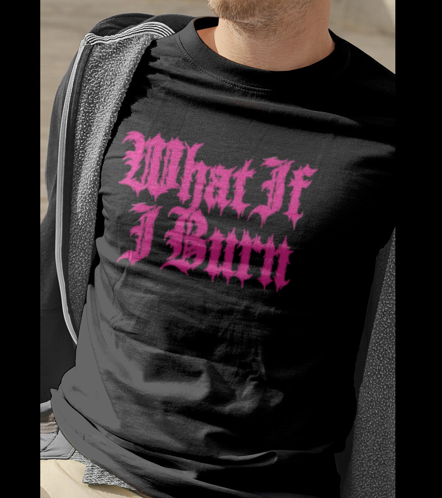 Bury Tomorrow What If I Burn Pink Gothic Text T-Shirt