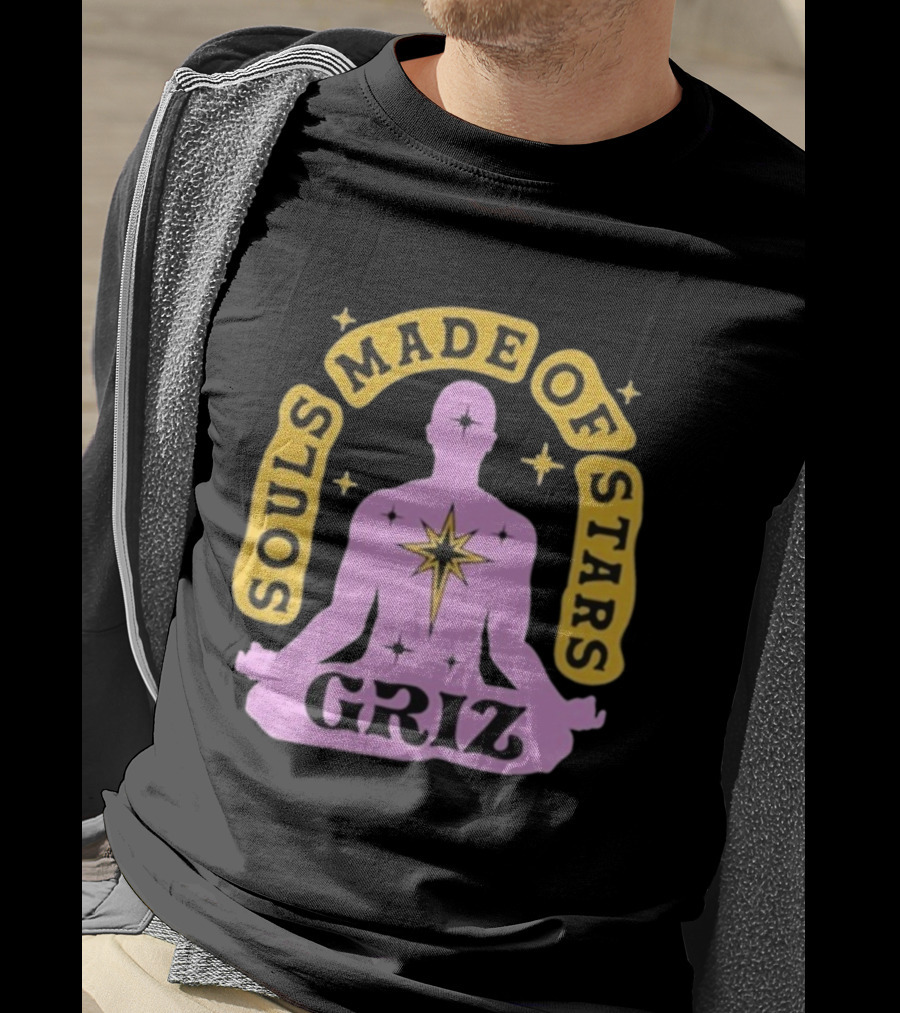 Griz Souls Made Of Stars Meditation Cosmic Design T-Shirt