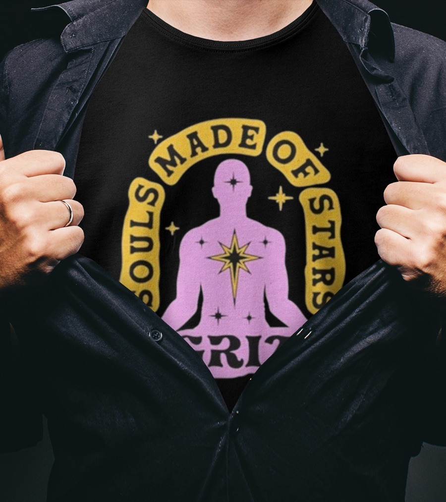 Griz Souls Made Of Stars Meditation Cosmic Design T-Shirt