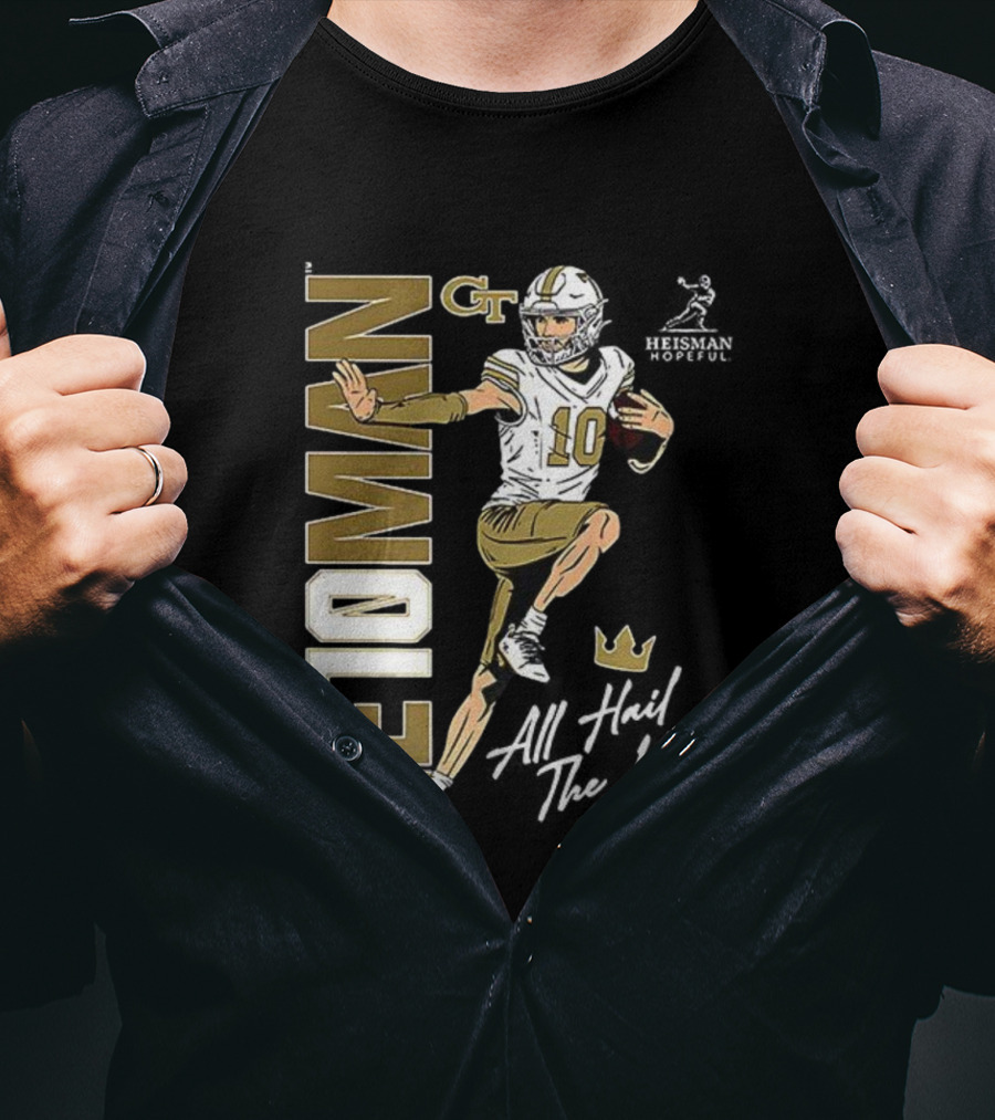 HE10MAN Haynes King GT Georgia Tech Yellow Jackets Football Quarterback T-Shirt