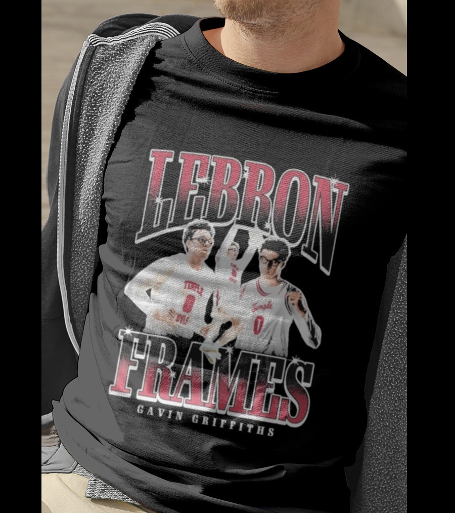 Lebron Frames Temple Owls Basketball Player 0 T-Shirt