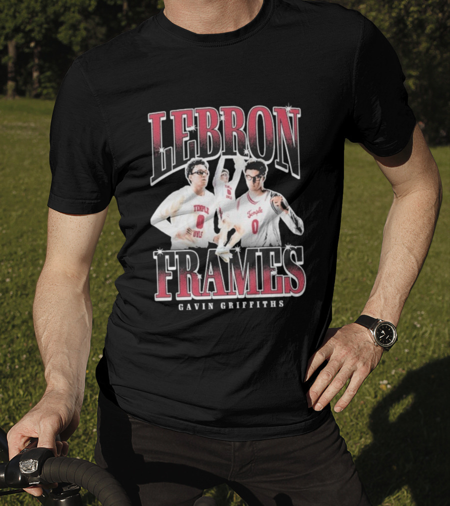 Lebron Frames Temple Owls Basketball Player 0 T-Shirt