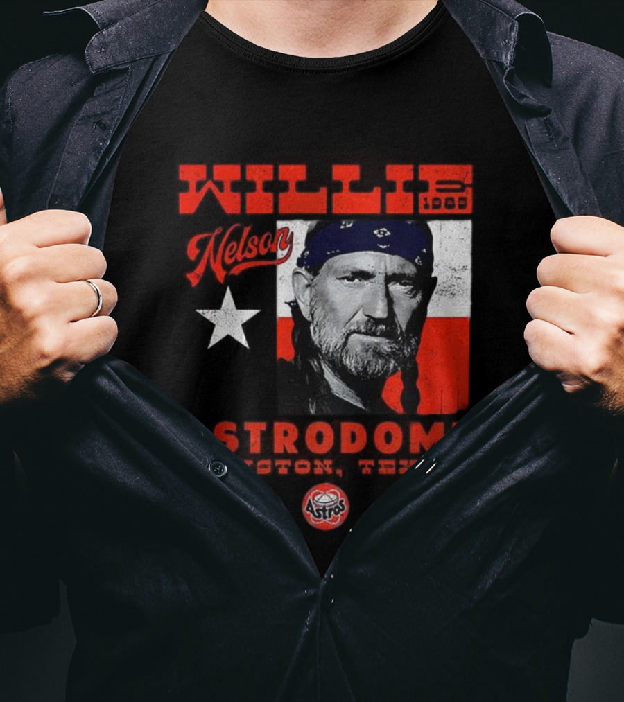 Willie Nelson Astrodome Houston Astros Texas Legend T-Shirt