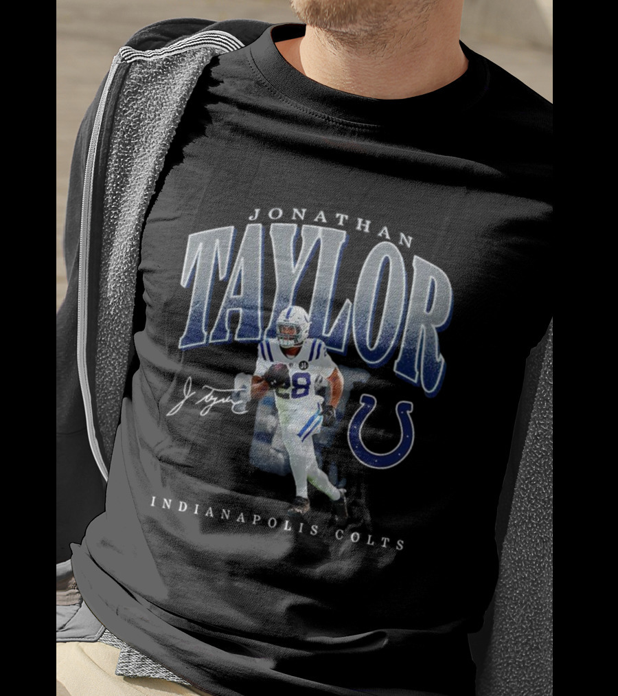 Jonathan Taylor Indianapolis Colts Player 28 Signature Football Jersey T-Shirt