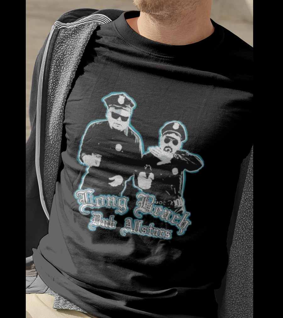 Long Beach Dub AllStars Police Humor Cop Imagery T-Shirt