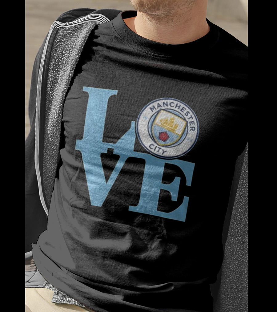 Manchester City FC LOVE Emblem 1894 Badge T-Shirt