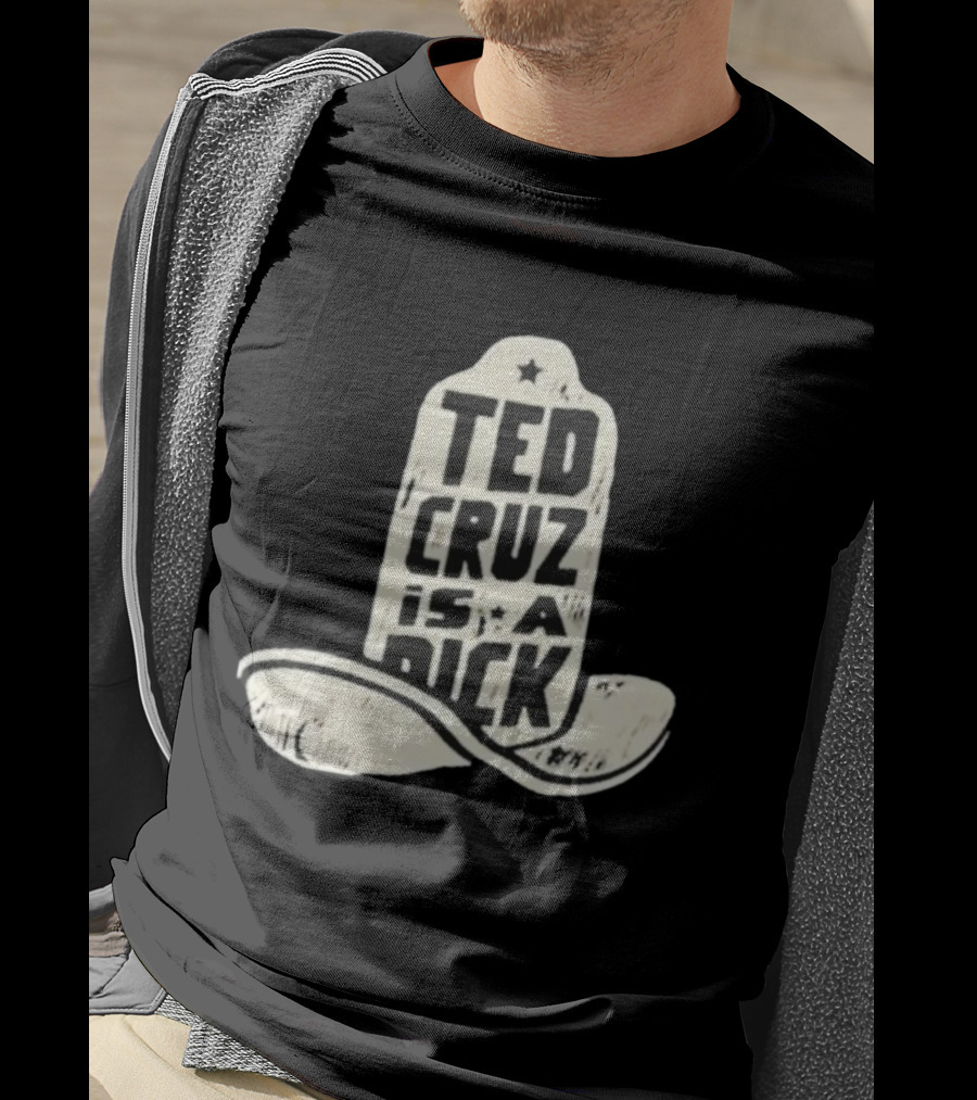 Ted Cruz Is A Dick Cowboy Hat Illustration T-Shirt