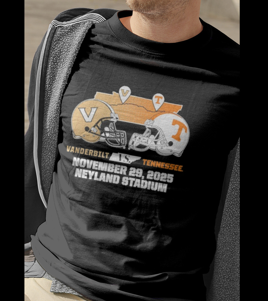 Vanderbilt Vs Tennessee November 29 2025 Neyland Stadium Football Rivals Clash T-Shirt