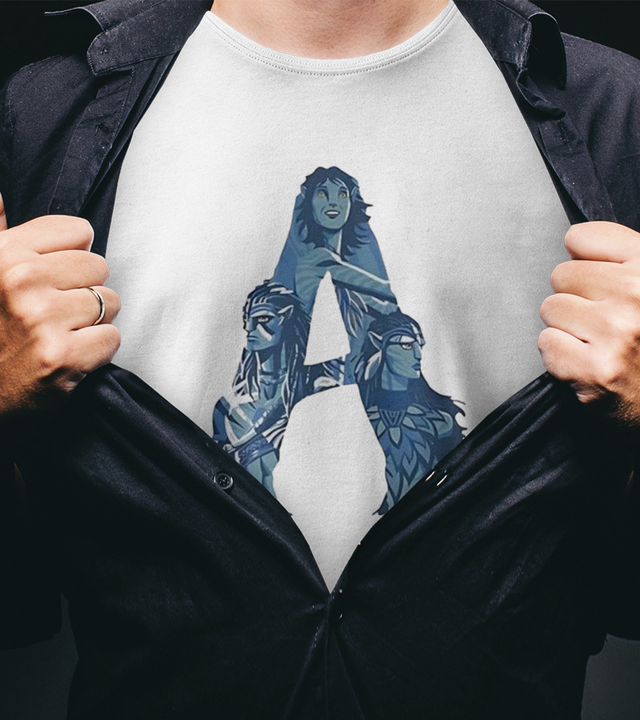 Avatar Character Collage Shaped As A T-Shirt