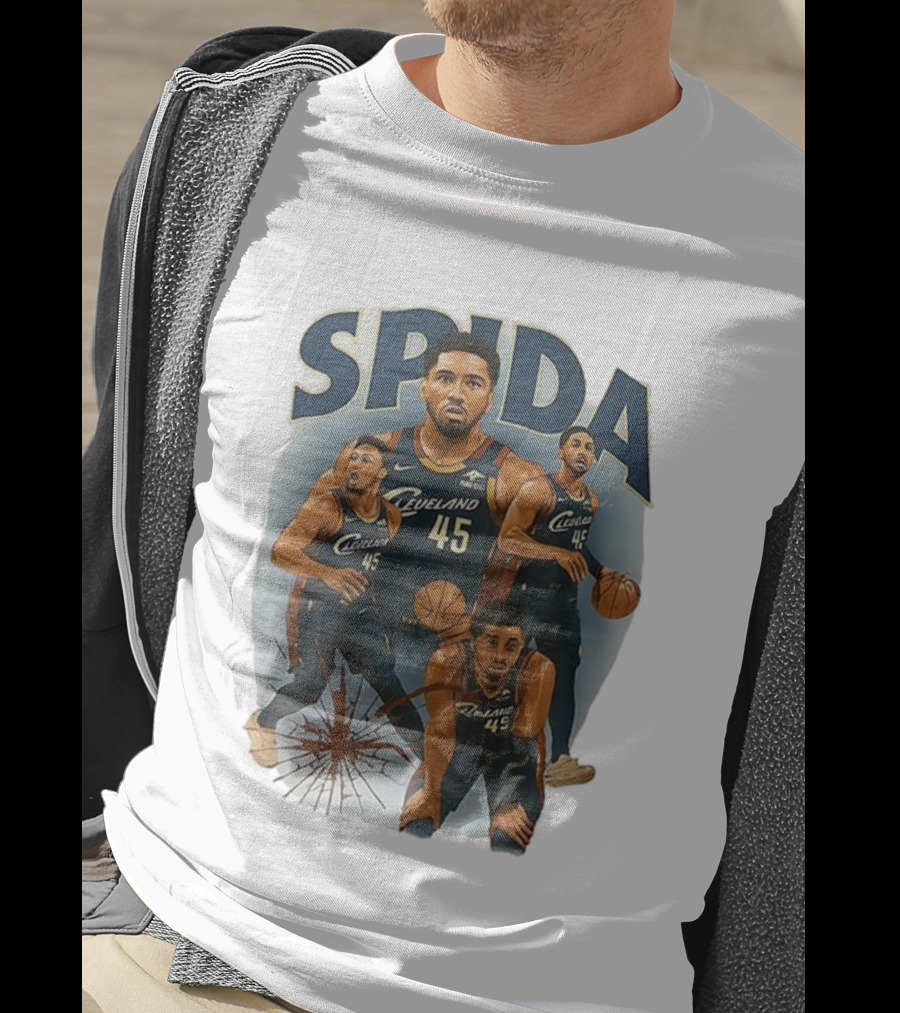 Cleveland Cavaliers Donovan Mitchell Spida 45 Basketball Ensemble T-Shirt