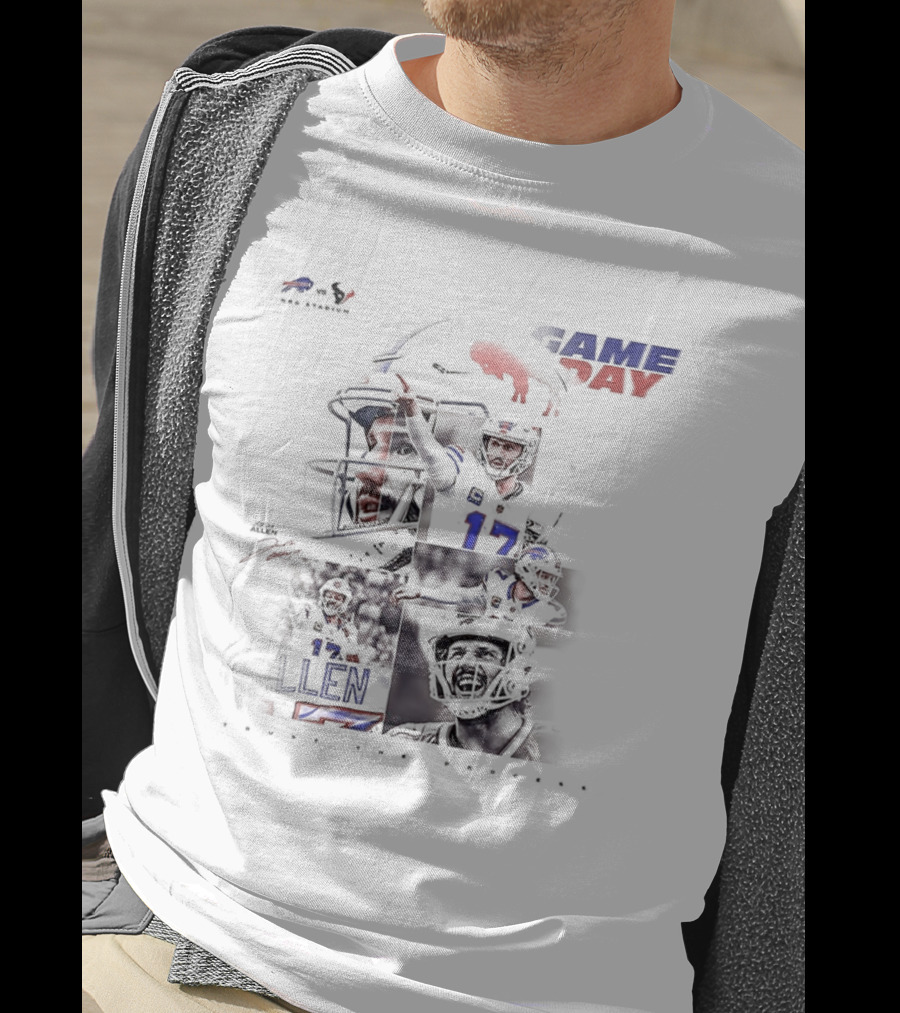 Buffalo Bills Game Day Josh Allen NFL Week 12 2025 Collage T-Shirt