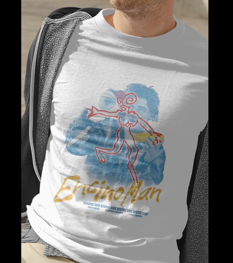 Encino Man 1992 Stone Age Meets The Rock Age Vintage Style T-Shirt