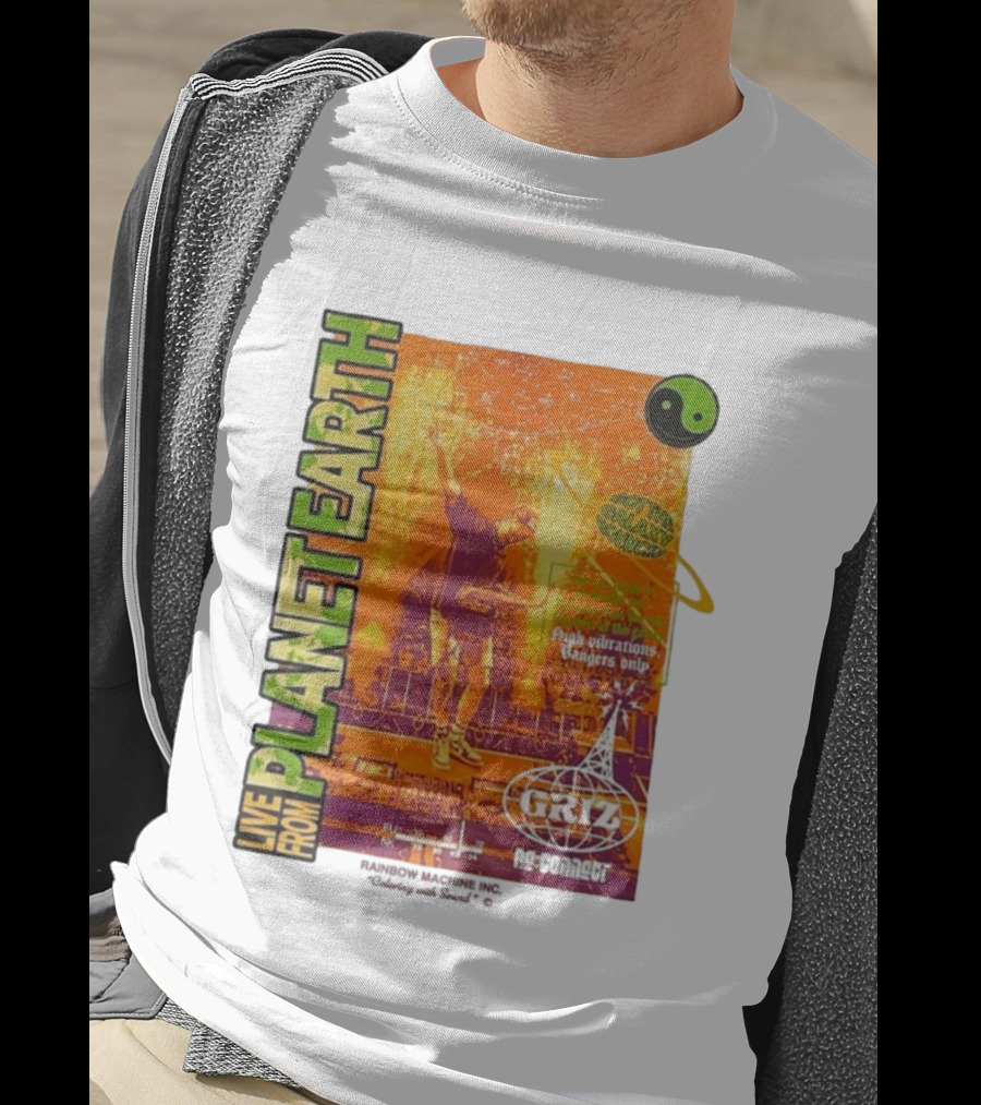 Live From Planet Earth Griz 60th Galaxy Sound High Vibrations Ragers Only Yin Yang T-Shirt
