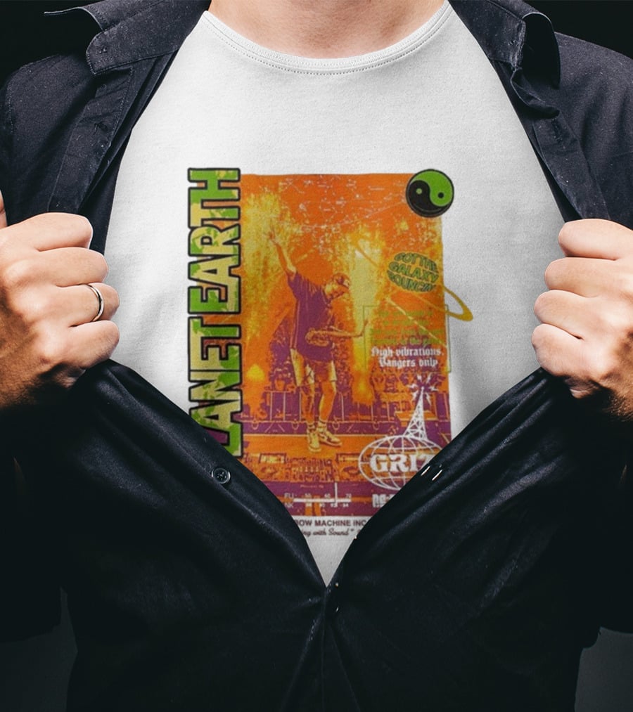 Live From Planet Earth Griz 60th Galaxy Sound High Vibrations Ragers Only Yin Yang T-Shirt