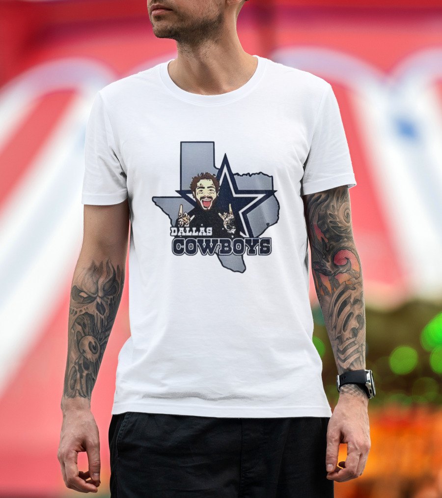 Post Malone Dallas Cowboys NFL Texas Thanksgiving Collaboration T-Shirt