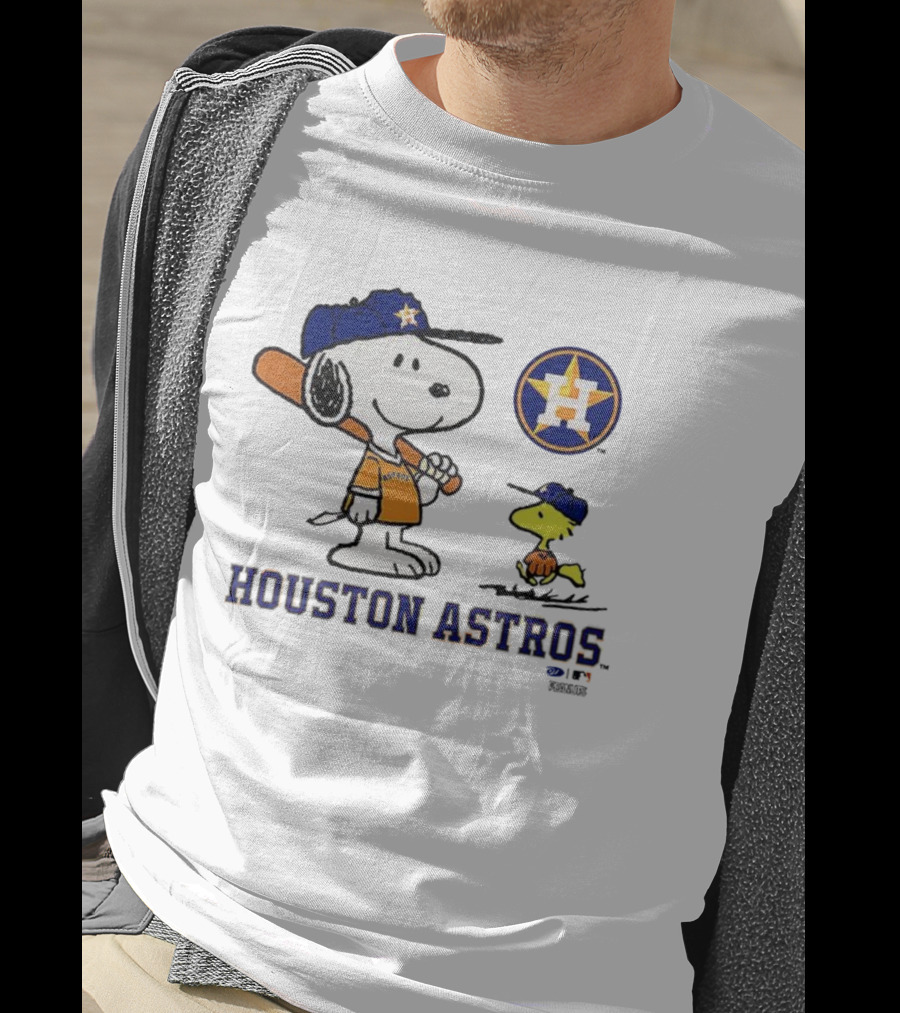 Peanuts Snoopy Woodstock Houston Astros Baseball Team T-Shirt