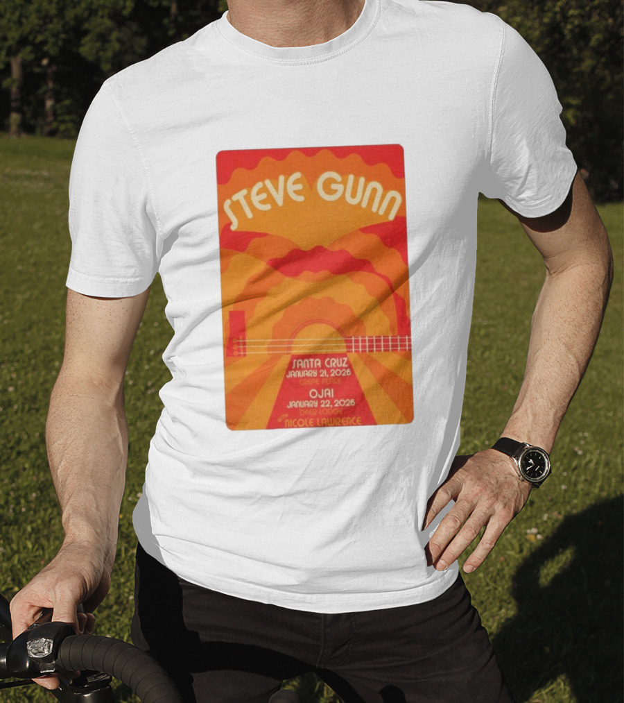 Steve Gunn Santa Cruz January 21 2026 Ojai January 22 2026 Deer Lodge Nicole Lawrence T-Shirt
