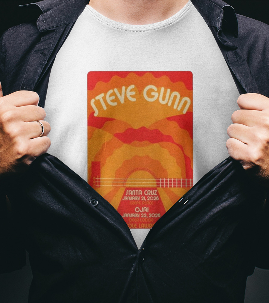 Steve Gunn Santa Cruz January 21 2026 Ojai January 22 2026 Deer Lodge Nicole Lawrence T-Shirt