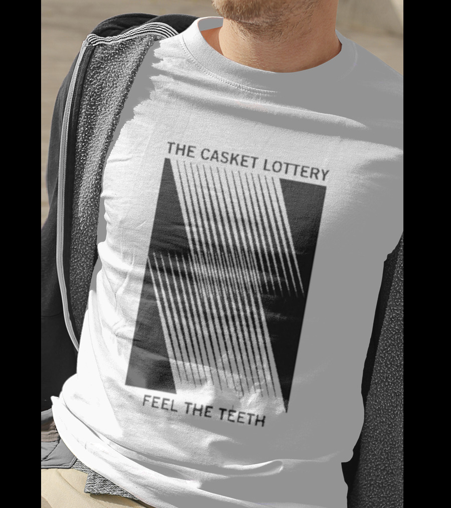 The Casket Lottery Feel The Teeth Tour Striped Graphic Tee T-Shirt