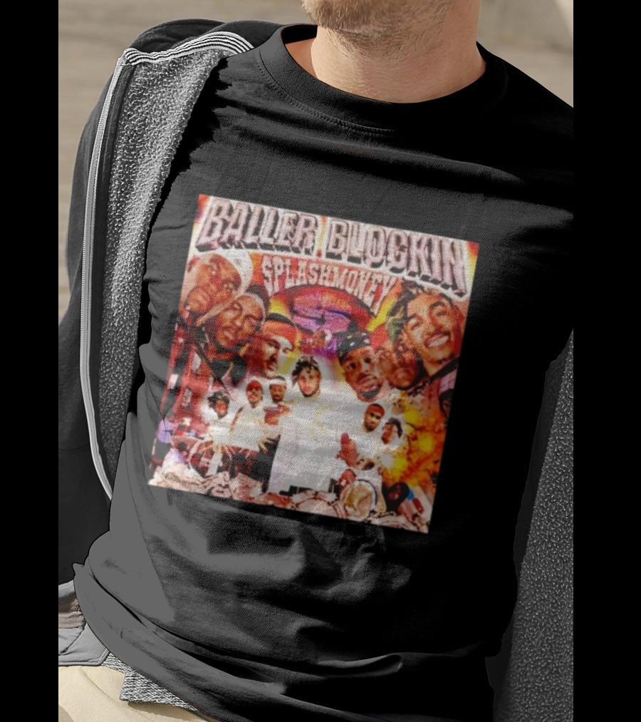 Baller Blockin Splashmoney Hip Hop Collage Street Style Iconic Album Cover T-Shirt