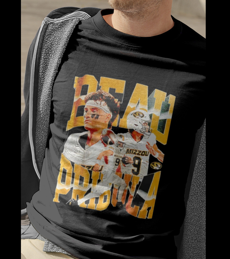 Beau Pribula Mizzou Missouri Tigers Number 9 Football T-Shirt