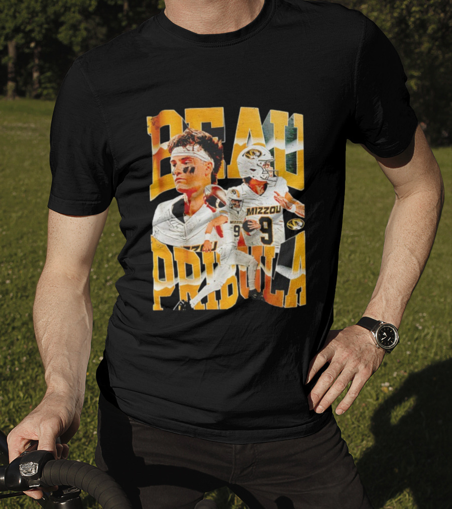 Beau Pribula Mizzou Missouri Tigers Number 9 Football T-Shirt