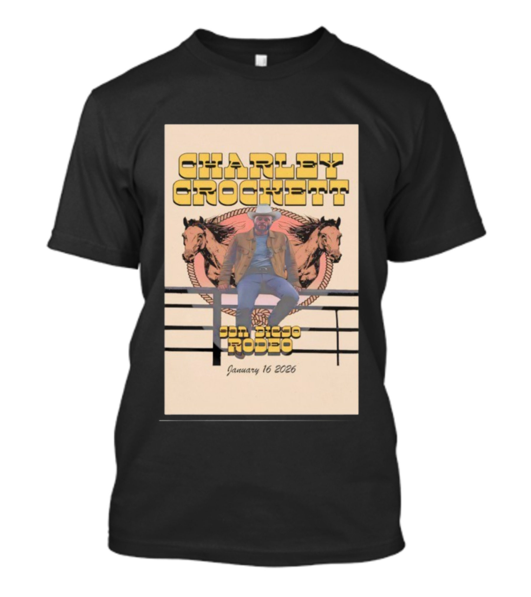 Charley Crockett San Diego Rodeo January 16 2026 T-Shirt