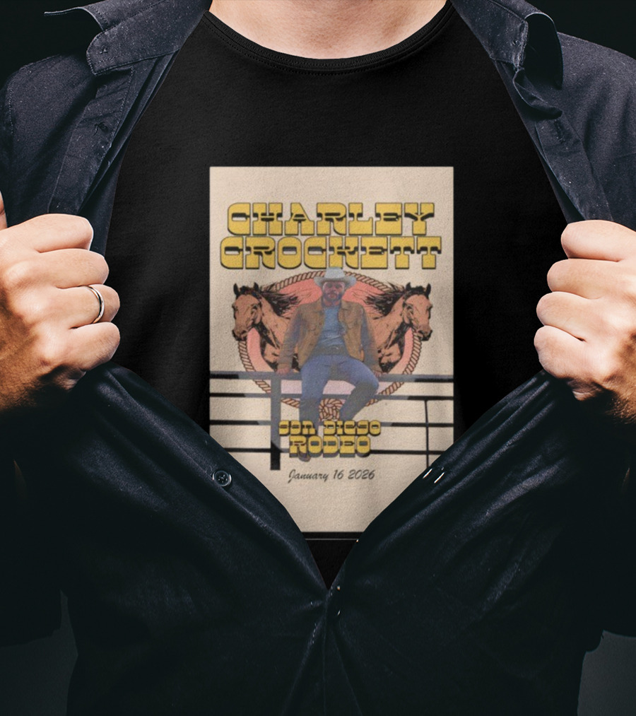 Charley Crockett San Diego Rodeo January 16 2026 T-Shirt