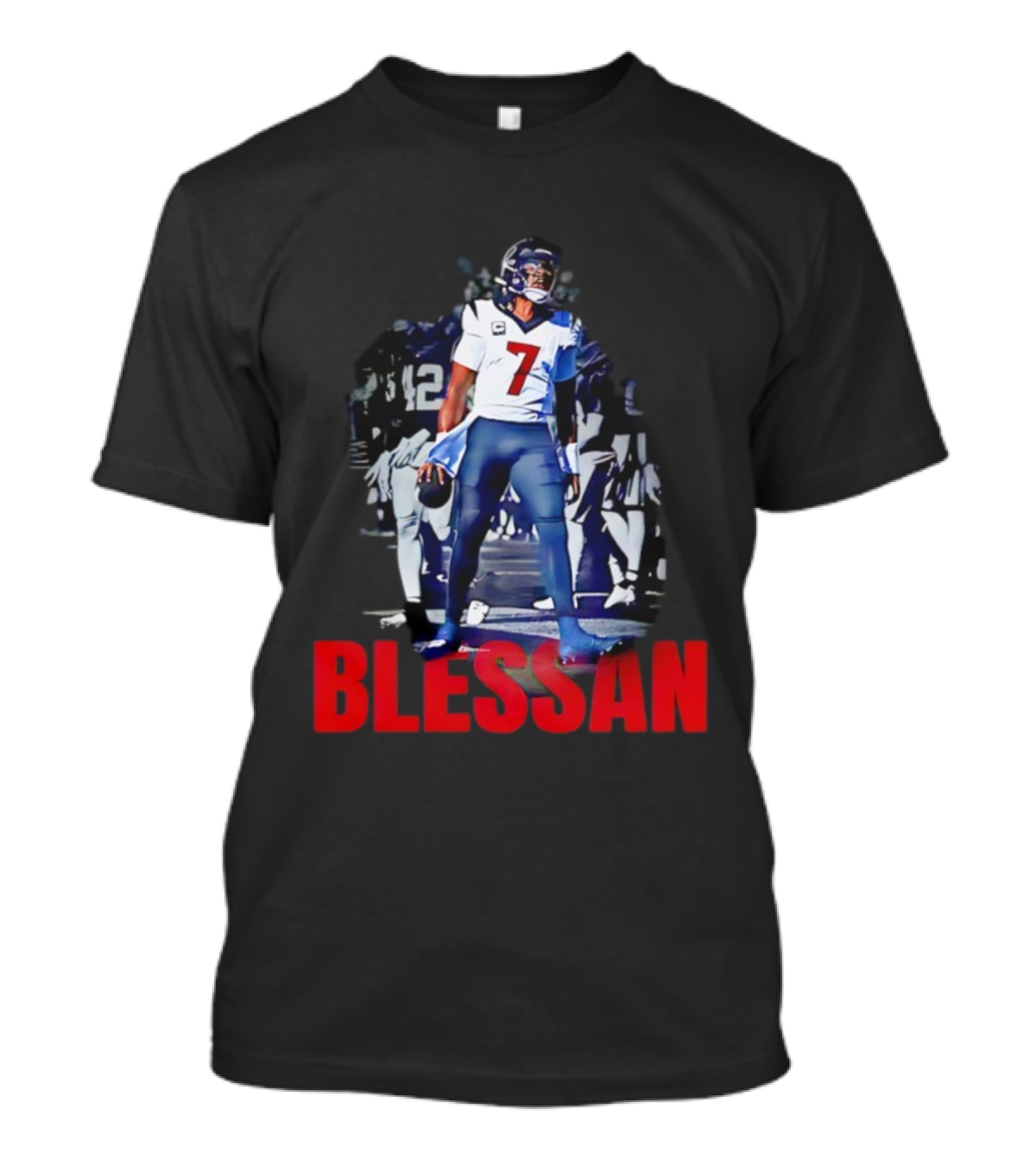 Cj Stroud Blessan Number 7 Houston Texans Football T-Shirt