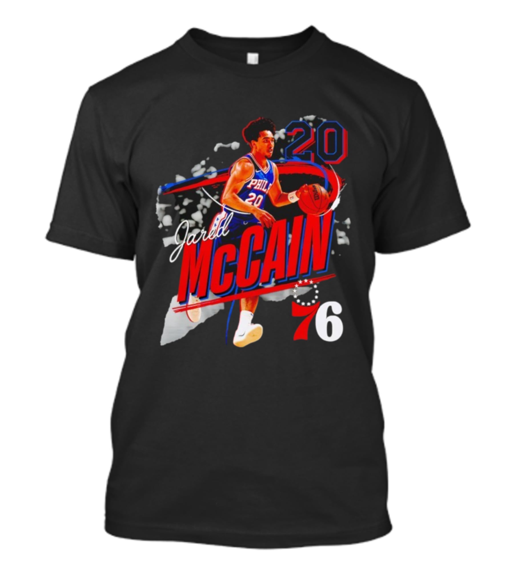 Jared McCain 20 Philadelphian Basketball Player 76ers T-Shirt
