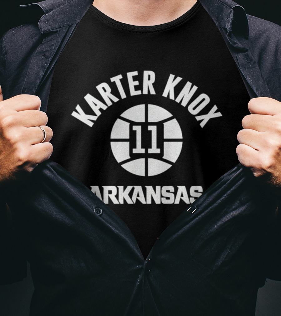 Karter Knox 11 Basketball Arkansas Razorbacks T-Shirt