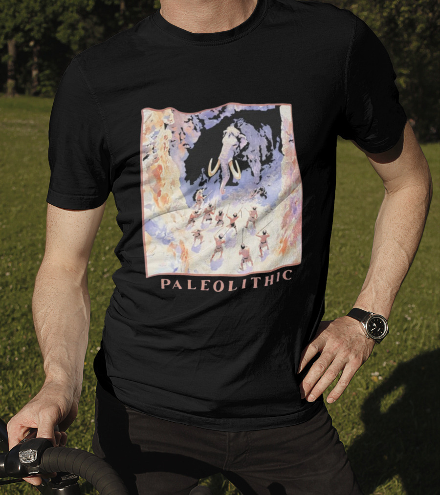Paleolithic Mammoth Hunters Cave Painting T-Shirt